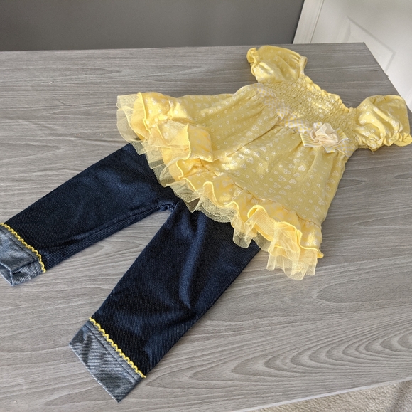 Little Lass Matching Top and Pants Outfit Size 24m